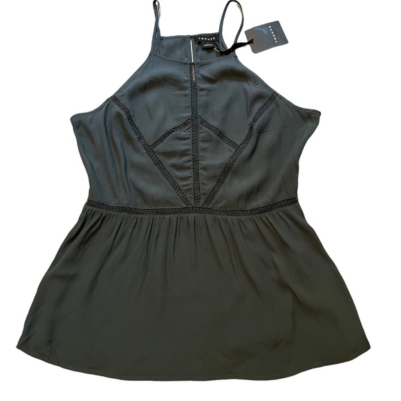 NWT, Trouve Cut Out Spaghetti Strap Drop Waist Tunic Top - Picture 7 of 11